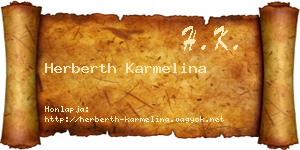 Herberth Karmelina névjegykártya